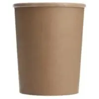 Verive Suppenbecher Pappe, braun, Ø 11,5 cm, 800 ml, Formstabiler Kartonbecher mit PLA-Beschichtung, 1 Karton = 20 Packungen à 25 Stück