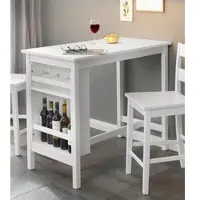 Otto Home 1100000002199 "Torpedo" Bartisch, Küchentisch, Esstisch, OTTOs Choice, Gestell Massivholz Kiefer, Tischplatte und Regal MDF, Küchentisch