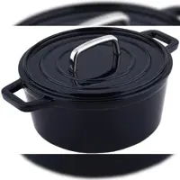 CS Kochsysteme , ALPEN 20cm Topf blau, Gusseisen emailliert, backofenfest,induktionsgeeignet