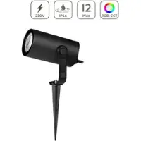 Longlife LED MiBOXER 12W 230V RGB+CCT LED Gartenstrahler WiFi Gartenleuchte mit Erdspieß FUTC...