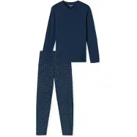 Schiesser Schlafanzug "Pyjama Casual Essentials", Herren, Gr. XXL, blau (dunkelblau), Obermaterial: 100% Baumwolle CO., Homewear-Sets Schlafanzug