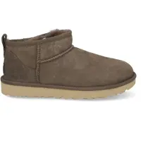 Ugg für Damen. 1116109 Lederstiefeletten Classic Ultra Mini braun grünlich braun (36), Wohnung, Keine, Lässig