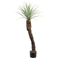 Creativ Green Kunstpflanze "Yucca Rostrata", grün (grün, grau), H:120cm, Kunstpflanzen, Kunstpflanze, mit außergewöhnlichem Stamm