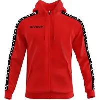Givova Sweatshirt mit Kapuze Streifen Full Zip Kind