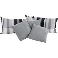 Westfalia Dekokissen, grau (anthrazit, grau, schwarz, weiß, kariert unifarben), B:40cm H:40cm L:40cm, Polyester, SCHLAFKOMFORT, Dekokissen_Sitzkissen_Kissenhüllen, Dekokissen