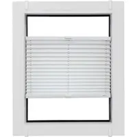 Sunlines Plissee "Young Style Energy Saving", weiß (weiß, weiß), B:40cm H:75cm, Obermaterial: 100% Polyester, Plissees, Plissee, nach Maß, mit Energiespareffekt, verspannt mit Simply-Fix Klemmträger