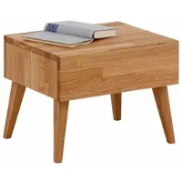 Home affaire Nachttisch "Natali", braun (eiche, geölt), B:45cm H:35cm T:45cm, Tische, Nachttisch, mit einer Schublade, aus massiver Eiche, Breite 45 cm