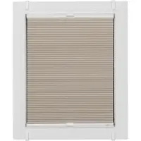 Sunlines Plissee , beige (sand, silberfarben), B:110cm H:65cm, Obermaterial: 100% Polyester, Plissees, Plissee, verspannt mit Simply-Fix Klemmträger, Wabenplissee