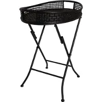 Lesli Living Serviertablett mit Ständer "Levi" Bambus Black 55x38 cm