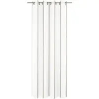 Wirth Gardine "Chloé", braun (braun, weiß), B:750cm H:175cm, Polyester, Gardinen, Gardine, Fertigstore mit Ösen (Ø 4 cm) nach Maß