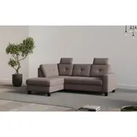 Home affaire Ecksofa "Varese", grau (taupe), B:226cm H:91cm T:170cm, 90% Polyester 10% Polyamid, Sofas, Ecksofa, wahlweise mit Bettfunktion und Bettkasten