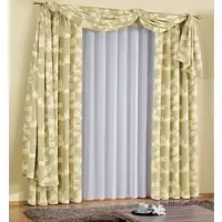 Wirth Vorhang "Angie" Gr. 2, beige (creme), B:135cm H:175cm, Polyester, Gardinen, Vorhang