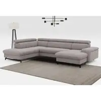 Cotta Wohnlandschaft "Emma U-Form, B: 328 cm", grau (stone), B:328cm H:97cm T:215cm, Sofas, Wohnlandschaft, mit Kopfteilverstellung, optional Schlaffunktion & Bettkasten