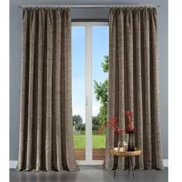Wirth Vorhang "Trondheim B" Gr. 14, grau (taupe), B:270cm H:225cm, Chenille, Polyacryl, Gardinen, Vorhang, nach Maß