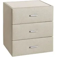 Home affaire Nachttisch , beige (creme, natur), B:51cm H:58cm T:42cm, Tische, Nachttisch, moderner Nachttisch, passend zur Ethan-Serie