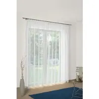 Wirth Gardine "7227" Gr. 2, blau, B:450cm H:120cm, Polyester, Gardinen, Gardine, Store - Faltenband 1:3