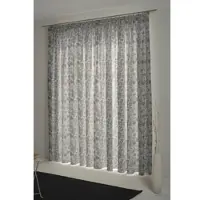 Adam Audio Vorhang ADAM "Flower Cuvée" Gr. 3, schwarz (schwarz, beige), B:142cm H:225cm, Jacquard, Baumwolle, Gardinen, Vorhang, aus 100% Bio-Baumwolle