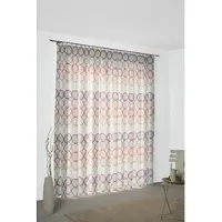 Wirth Vorhang "Zirbello" Gr. 5, orange (terra), B:132cm H:255cm, Jacquard, Baumwolle, Polyester, Gardinen, Vorhang