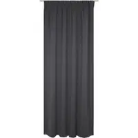 Wirth Vorhang "Torbole" Gr. 4, schwarz, B:132cm H:245cm, Jacquard, Baumwolle, Polyester, Gardinen, Vorhang