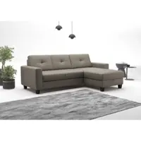 Otto Home Ecksofa "Varese", beige (delphine), B:239cm H:91cm T:164cm, Sofas, Ecksofa, wahlweise mit Schlaffunktion und Bettkasten