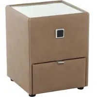 Jockenhöfer Nachtkonsole JOCKENHÖFER GRUPPE "Lancy", braun (schlamm 513, 28), B:42,5cm H:53cm T:45cm, Glas, Holzwerkstoff, Sideboards, Nachtkonsole, mit LED-Beleuchtung