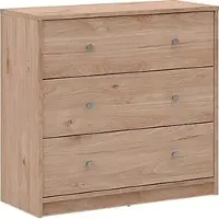 Home affaire Schubkastenkommode , beige (natur), B:72,4cm H:68,3cm T:30,1cm, Holzwerkstoff, Sideboards, Schubkastenkommode, Stauraum, Knopfgriffe, einfache Selbstmontage, 72,4 x 68,3 x 30,1 cm