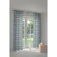 Wirth Vorhang "Laufenberg" Gr. 2, blau, B:132cm H:175cm, Jacquard, Baumwolle, Polyester, Gardinen, Vorhang