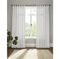 Otto Home Vorhang "Elby 1" Gr. 3, weiß, B:142cm H:225cm, Jacquard, Baumwolle, Polyester, Gardinen, Vorhang, transparent, basic, monochrom, bis 295 cm Länge