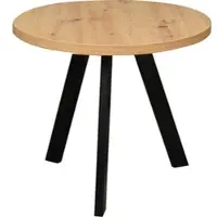 Mäusbacher Couchtisch MÄUSBACHER "Couchtisch rund", braun (schwarz, asteiche), H:50,5cm, Tische, Couchtisch, Couchtisch rund Durchmesser 60cm, Metallgestell