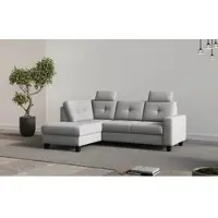 Home affaire Ecksofa "Varese", grau (hellgrau), B:226cm H:91cm T:170cm, 95%Polyester 5%Polyamid, Sofas, Ecksofa, wahlweise mit Bettfunktion und Bettkasten