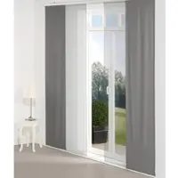 Wirth Schiebegardine "Dim out" Gr. 3, grau, B:60cm H:225cm, Polyester, Gardinen, Schiebegardine, inkl. Beschwerungsstange