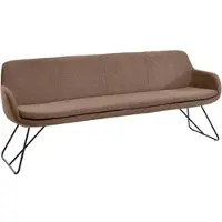 Set One By Musterring Essbank "Tavia", braun (copper, schwarz), B:220cm H:87cm T:66cm, 100% PES, Sitzbänke, Essbank, Schlittengestell in drei Ausführungen, Breite 180, 200 oder 220 cm