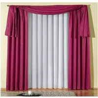 Wirth Vorhang "Janine" Gr. 2, pink, B:135cm H:175cm, Jacquard, Polyester, Gardinen, Vorhang