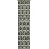 Wirth Schiebegardine "Benewitz" Gr. 2, grün (moosgrün), B:60cm H:175cm, Jacquard, Baumwolle, Polyester, Gardinen, Schiebegardine