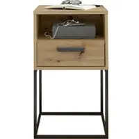 Schlafkontor Nachtkommode "Cudro Nachttisch auf Fußgestell", artisan eiche, B:40cm H:65cm T:38,5cm, Melamin, Sideboards, Nachtkommode, mit einem offenen Fach für schnellen Zugriff