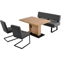 K+W Komfort & Wohnen "Spider II Polsterbank" Sitzsteppung, bequem durch Sandwichbauweise, Metallkufe in schwarz