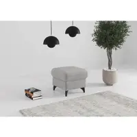 Sit&More Polsterhocker SIT & MORE "Glendale", grau (silber), B:58cm H:48cm T:58cm, 90% Polyester, 10% Polyamid, Hocker, Polsterhocker, mit Stauraum
