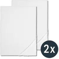 Sleezzz Basic Stretchmolton Spannbettlaken 120/190 - 140/210 cm für Matratzen bis 35 cm Höhe im Doppelpack