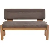 K+W Komfort & Wohnen Polsterbank , braun (braun 75, balkeneiche natur), B:181cm H:90cm T:63cm, Sitzbänke, Polsterbank, gepolsterte Stauraumbank, Massivholz, in 2 Breiten 161cm oder 181cm