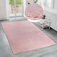 Bruno Banani Hochflor-Teppich "Shaggy Soft" Gr. 3, rosa, B:120cm H:30mm L:180cm, Kunstfaser, Teppiche, Hochflor-Teppich, gewebt, Uni Farben, besonders weich und kuschelig, Kundenliebling