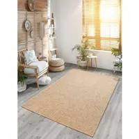 The Carpet Teppich "Kansas", rechteckig, 1 mm Höhe, moderner robuster In und Outdoor Teppich Jute Look