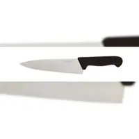 Schneider Kochmesser mit Kunststoffgriff, Breite Klinge aus hochwertigem Chrom-Molybdän-Stahl, Klingenlänge: 20 cm, Grifffarbe: schwarz
