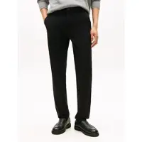 Tommy Hilfiger Chinohose "DENTON ESSENTIAL", Herren, Gr. 34, Länge 34, schwarz, Twill, Obermaterial: 97% Baumwolle, 3% Elasthan, straight fit normal, Hosen Chinohose, Gerades Bein, Schlichte Optik