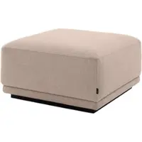 Set One By Musterring Hocker "JustB PM200 B/T 80/80cm", beige (sand), B:80cm H:41cm T:80cm, 94% Polyester, 6% Nylon, Hocker, Hocker, mit Wellenunterfederung & HR-Kaltschaum, Holzrahmen in Schwarz