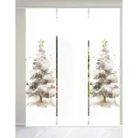 Home wohnideen Schiebegardine "CHRISTMAS TREE", beige (natur), B:60cm H:245cm, Polyester, Gardinen, Schiebegardine, SET, Schiebewand, Dekostoff, Digitaldruck