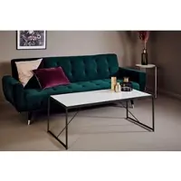 Jahnke Couchtisch "GLAM COFFEE", schwarz-weiß (schwarz, marmor weiß, schwarz, marmor, optik), B:120cm H:44cm T:60cm, Tische, Couchtisch