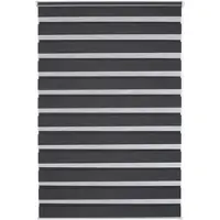 K-Home Doppelrollo "Ancona" Gr. 10, grau (anthrazit), B:70cm H:200cm, Polyester, Rollos, Doppelrollo, im Fixmaß