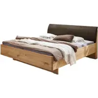 Wiemann Holzbett "Cardiff, Bettgestell, Bettrahmen, teilmassiv, mit Polsterkopfteil", bianco, eiche teilmassiv, B:200cm L:220cm, Betten, Holzbett, Fußteil aus Massivholz, verschiedene Größen