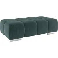 Cotta Hockerbank "Orion", grün (hunter), B:134cm H:42cm T:70cm, 100% Polyester, Hocker, Hockerbank