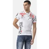 Cipo & Baxx Poloshirt mit markantem Print